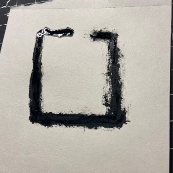 This is how the paint looked on the page after being applied.